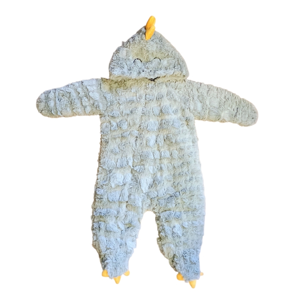 Baby Koala Baby Green Dinosaur One Piece Hooded Jumpsuit Bunting Size 3-6 Months
